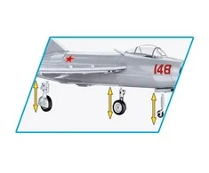 Code COBI 2416 istorinė kolekcija Korėjos karas Korėjos karo naikintuvas MIG-15 NATO KODAS "FAGOT" 504 kaladėlės