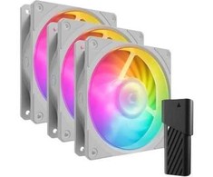 Kompiuterio Ventiliatorių Rinkinys - Cooler Master Mobius 120P ARGB 3-vnt. Baltos Spalvos Leidimas