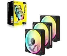 Corsair iCUE Link LX120 RGB, PWM korpuso ventiliatorius, 3er Pack – 120mm, juodos spalvos