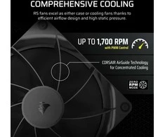 Corsair RS Series 140, PWM Fan – 140mm, juodas