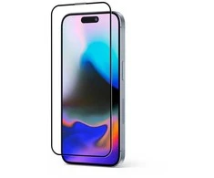 Crong Anti-Bacterial 3D Armor Glass – grūdintas stiklas 9H visam ekranui iPhone 16 Pro Max + montavimo rėmelis
