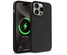 Crong Color Cover Magnetic - Dėklas iPhone 15 Pro Max MagSafe (juoda)