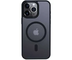 Crong Hybrid Frost MAG dangtelis – dėklas, skirtas iPhone 15 Pro Max MagSafe (tamsiai mėlynas)
