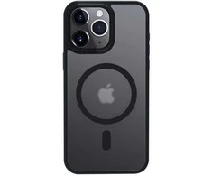 Crong Hybrid Frost MAG Cover - Dėklas iPhone 15 Pro MagSafe (juoda)