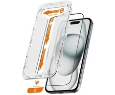 „Crong EasyShield 2 vnt.“ – grūdintas stiklas, skirtas „iPhone 16“ / „iPhone 15“ (2 vnt.)