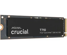„Crucial T710 1TB PCIe Gen5 NVMe M.2 2280 SSD“ diskas, kurio skaitymo greitis siekia 14900 MB/s, o įrašymo – 13700 MB/s.
