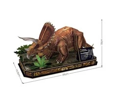 CUBIC FUN National Geographic 3D dėlionė „Triceratopsas“