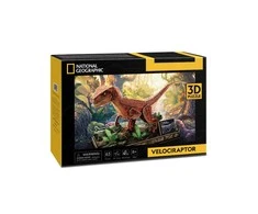 CUBIC FUN National Geographic 3D dėlionė „Velociraptorius“