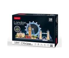 CubicFun Puzzle 3D miesto linijų dėlionė – Londonas LED