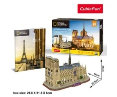 CUBICFUN 3D dėlionė iš serijos „National Geographic“ - „Noterdamo katedra“