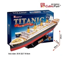 3D dėlionė CubicFun „Titanikas“, 113 detalių