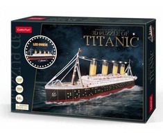 CUBICFUN 3D dėlionė su LED apšvietimu „Titanic“