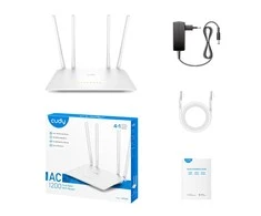 Belaidis Maršrutizatorius - Cudy WR1200 Dual-band 867 Mbit/s Greitas Ethernet 4 Antenos Baltas