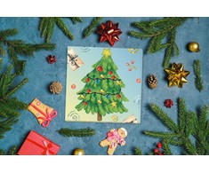 Dante Deimantinė mozaika Merry chridtmas medžio 28x28 cm