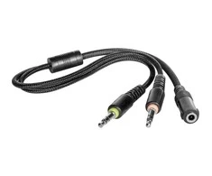 Ausinės su mikrofonu Defender CUJO Gaming 4 pin + adapter 2x mini jack+ Žaidimas