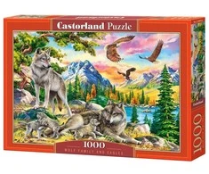 Castorland dėlionė Wolf Family and Eagles 1000 det.