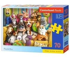 Castorland Dėlionė 70 vnt. - Laimingi gyvūnai