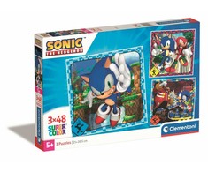 Clementoni Dėlionė 3x48 vnt. - Sonic