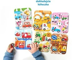 Dėlionė CzuCzu Puzzle Vehicles mažos ir didelės 2+ 93785