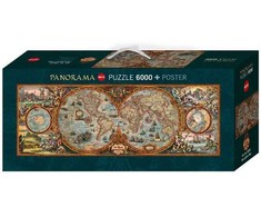 Dėlionė Žemėlapio menas - Pusiaujo žemėlapis - HEYE 6000 dalių