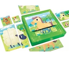Dėlionė Liscianigiochi 9 progresyvūs galvosūkiai - Carotina Baby - Ūkis - su savaime koreguojančia atrama - LISCIANI
