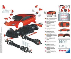 Dėlionė Puzzle - Ravensburger 3D Model Lamborghini Huracan Žalias