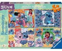 Ravensburger Dėlionė 4x100vnt. - Disney Stičas