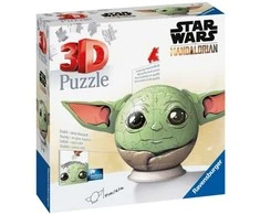 Ravensburger 3D Dėlionė 77 vnt. - Star Wars kamuolys - Grogu