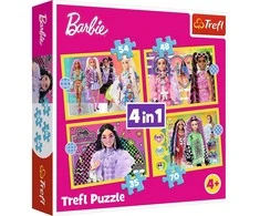 TREFL BARBIE 4 dėlionių rinkinys