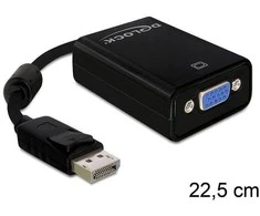 DELOCK Adapteris DP-St > VGA-Bu 22.5cm juodas
