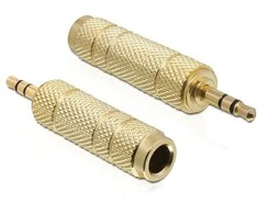 DELOCK Adapteris Stereo plug 3.5mm 3 pin > Stereo jack 6.35mm 3 pin metal