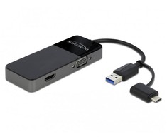 DELOCK adapteris iš USB 3.0 į 4K HDMI + VGA