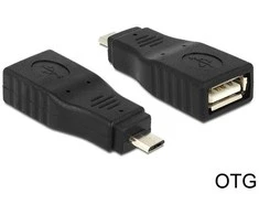 DELOCK USB Micro B adapteris > Visiškai padengtas USB 2.0 moteriškas OTG