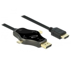 Delock kabelis 3w1 USB C+ Mini DisplayPort