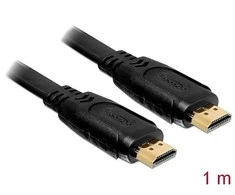 DELOCK didelės spartos HDMI laidas su eternetu – 1,0 m plokščias vyriškas / vyriškas kabelis