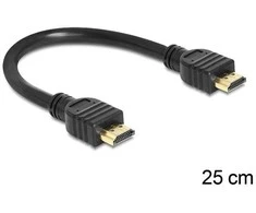 DELOCK kabelis didelės spartos HDMI Ethernet – 25 cm vyriškas / vyriškas