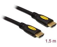 DELOCK laidas didelės spartos HDMI su eternetu – HDMI-A kištukas > HDMI-A kištukas 4K 1,5 m