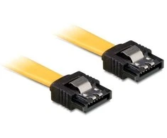 DELOCK Cable SATA 6Gb/s 20cm tiesus/tiesus metalinis