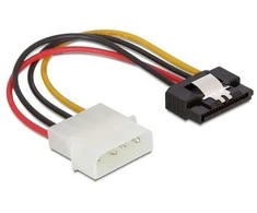 DELOCK Cable Power SATA HDD > 4 kontaktų vyriškas su metaliniu segtuku - tiesus