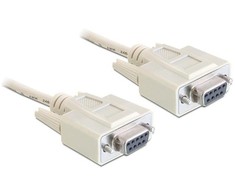 DELOCK Cable serial Null modem 9 pin female / female 3 m