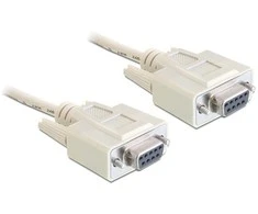 DELOCK Cable serial Null modem 9 pin female / female 3 m