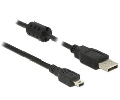 Delock USB AM – Mini BM 2.0 kabelis 3m juodas
