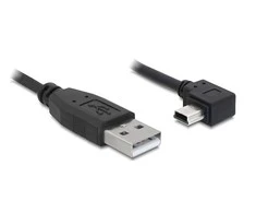 DELOCK kabelis USB 2.0-A kištukas > USB mini-B 5 kontaktų vyriškas kampinis 0,5 m