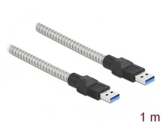 DELOCK USB 3.2 Gen 1 A tipo kištukinis kabelis su metaliniu apvalkalu 1 m.