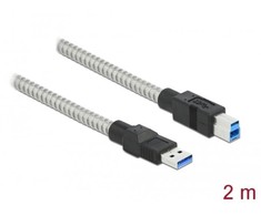 DELOCK USB 3.2 Gen 1 A tipo kištukinis kabelis su B tipo kištuku su metaliniu apvalkalu 2 m