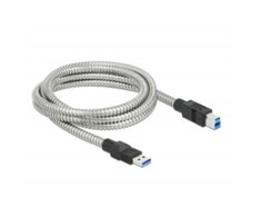 DELOCK USB 3.2 Gen 1 A tipo kištukinis kabelis su B tipo kištuku su metaliniu apvalkalu 2 m