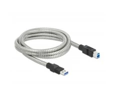 DELOCK USB 3.2 Gen 1 A tipo kištukinis kabelis su B tipo kištuku su metaliniu apvalkalu 2 m