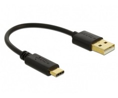 Delock USB įkrovimo laidas Type-A į USB Type-C™ 15 cm