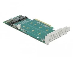 Delock PCI Express x8 Karte zu 2 x intern NVMe M.2 Key M - Bifurcation - Low Profile Formfaktor