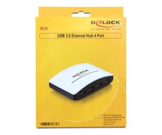 Delock USB 3.0 išorinis šakotuvas 4 prievadas su maitinimo šaltiniu